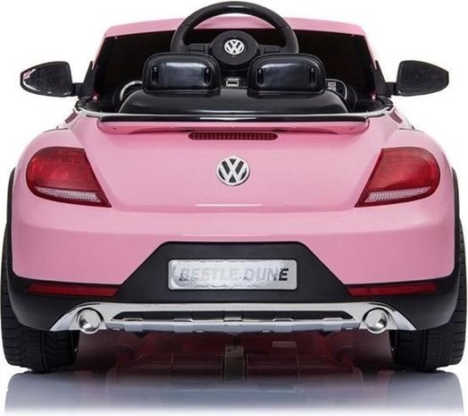 Elektrische Kinderauto Volkswagen Beetle Dune Roze 12V Met Afstandsbediening FULL OPTIONS