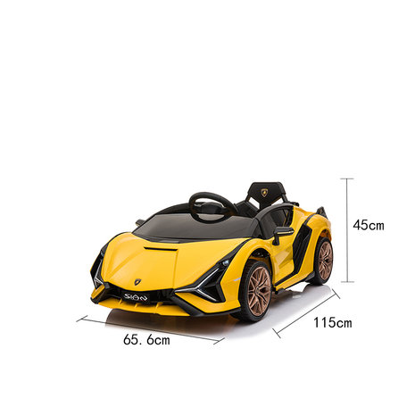 Elektrische Kinderauto Lamborghini Sian Rood 12V Met Afstandsbediening EVA banden en metallic lak