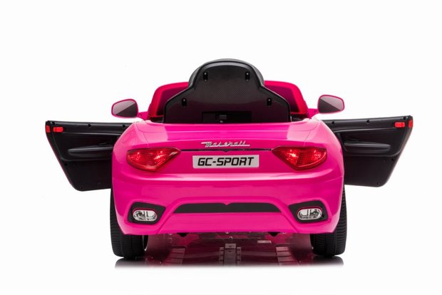 Elektrische Kinderauto Maserati Roze 12V Met Afstandsbediening en EVA banden en leren zitje 