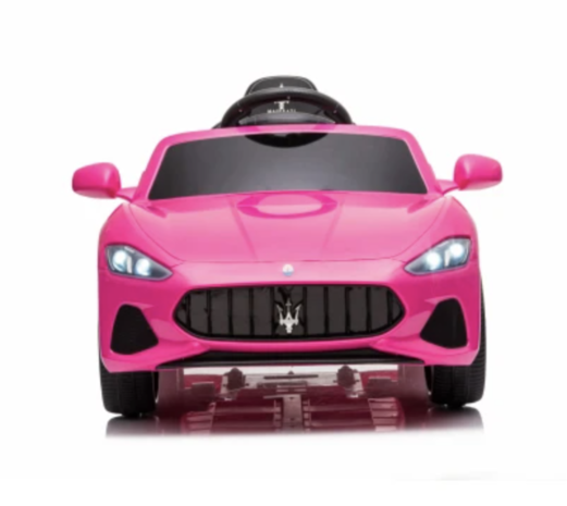 Elektrische Kinderauto Maserati Roze 12V Met Afstandsbediening en EVA banden en leren zitje 