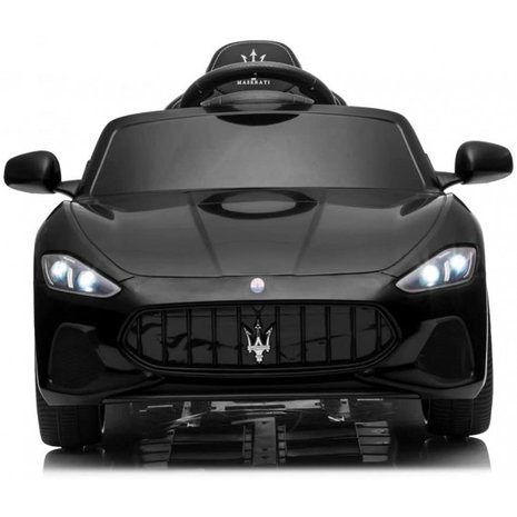 Elektrische Kinderauto Maserati Zwart 12V Met Afstandsbediening en EVA banden en leren zitje 