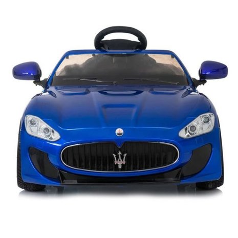 Elektrische Kinderauto Maserati Blauw 12V Met Afstandsbediening en EVA banden en leren zitje 