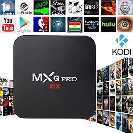 MxQ PRO 4k Android 7.1 S905W tv box Kodi 17.4 - Met De Nieuwste Software - 2018 Model + GRATIS I8 Witte Draadloze Toetsenbord