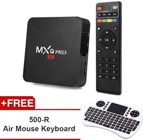 MxQ PRO 4k Android 7.1 S905W tv box Kodi 17.4 - Met De Nieuwste Software - 2018 Model + GRATIS I8 Witte Draadloze Toetsenbord