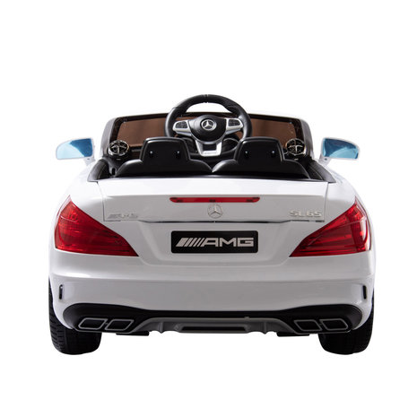 Elektrische Kinderauto Mercedes-Benz SL65 AMG Wit 12V Met Afstandsbediening