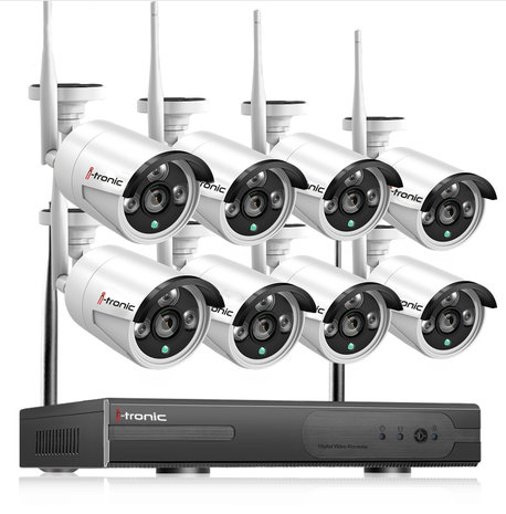 Draadloze beveiligingscamera set met 8 camera NVR Kit