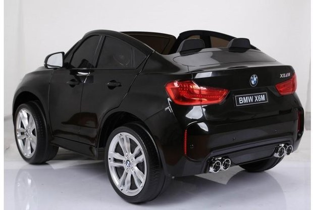  Elektrische Kinderauto BMW X6M Zwart 12V Met Afstandsbediening 2 Persoons Auto