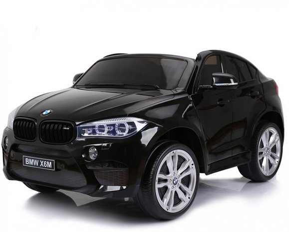  Elektrische Kinderauto BMW X6M Zwart 12V Met Afstandsbediening 2 Persoons Auto