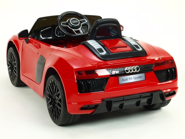 Elektrische Kinderauto Audi R8 Spyder Rood 12V Met Afstandsbediening    