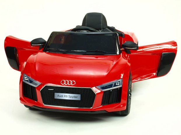 Elektrische Kinderauto Audi R8 Spyder Rood 12V Met Afstandsbediening    