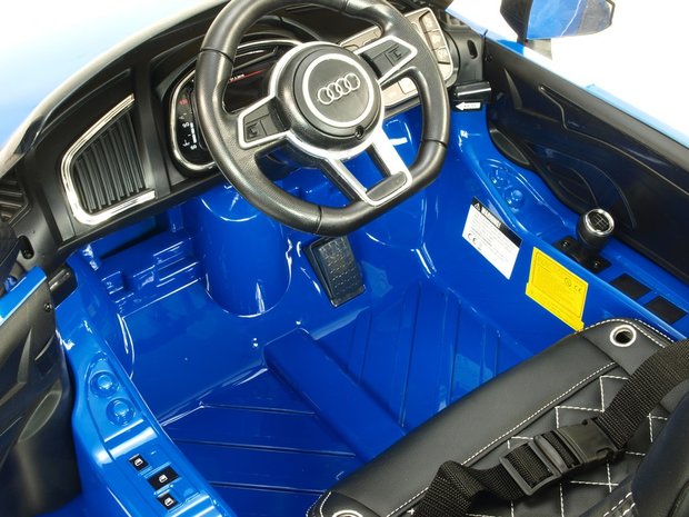 Elektrische Kinderauto Audi R8 Blauw 12V Met Afstandsbediening