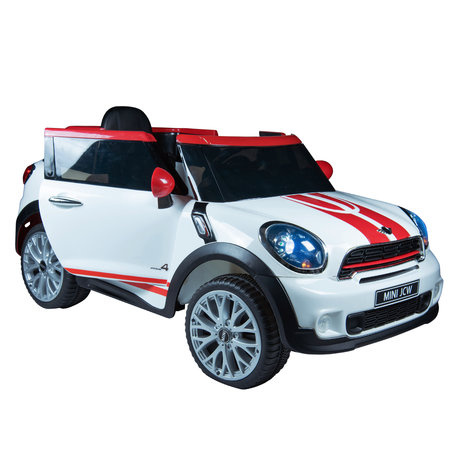 Elektrische Kinderauto Mini Cooper Paceman Wit 12V Met Afstandsbediening    