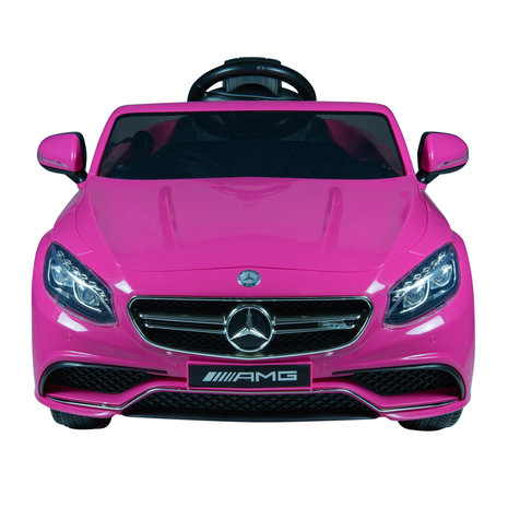 Elektrische Kinderauto Mercedes Benz S63 AMG Roze 12V Met Afstandsbediening