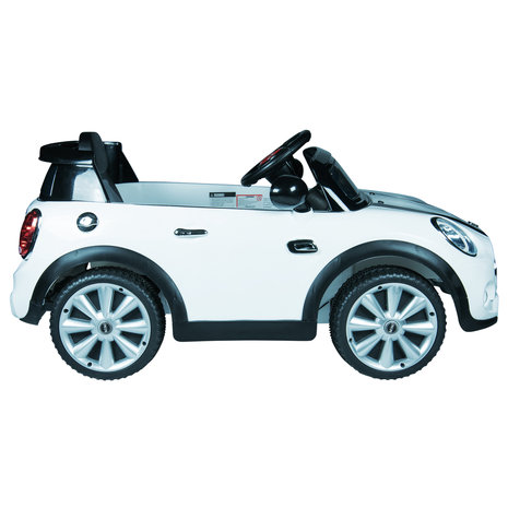 Elektrische Kinderauto Mini Cooper Wit 12V Met Afstandsbediening