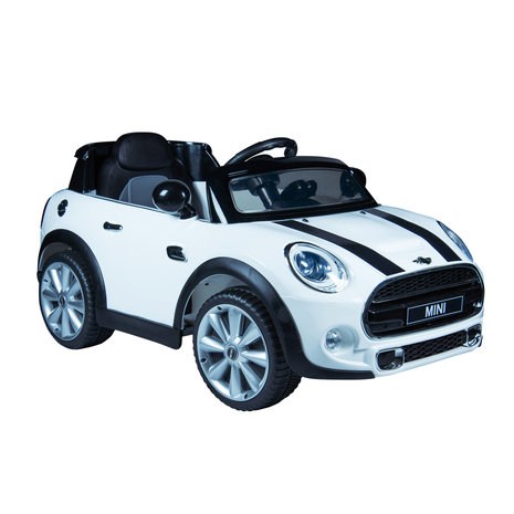 Elektrische Kinderauto Mini Cooper Wit 12V Met Afstandsbediening