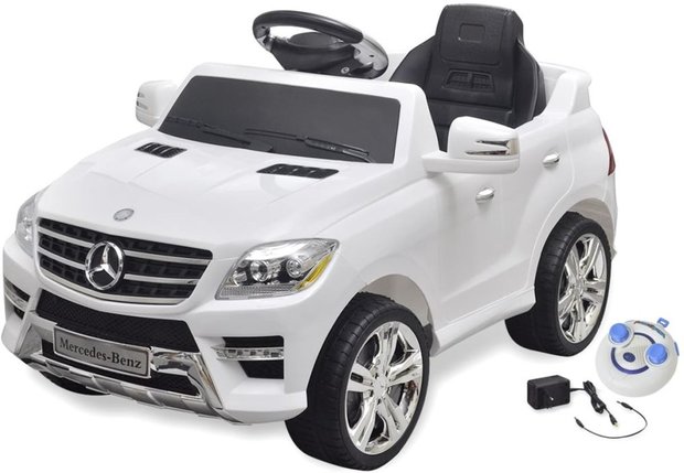 Elektrische Kinderauto Mercedes-Benz ML350 Wit 6V Met Afstandsbediening