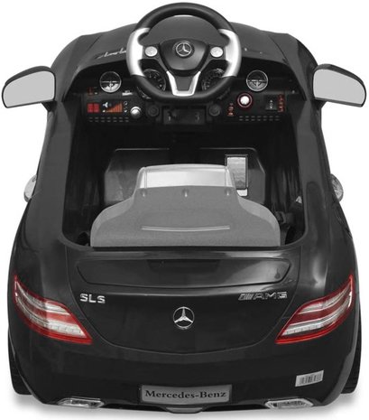 Elektrische Kinderauto Mercedes-Benz SLS AMG Zwart 6V Met Afstandsbediening