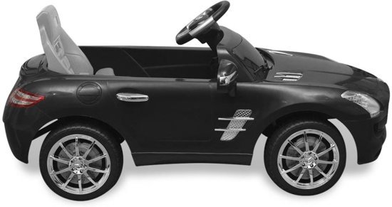 Elektrische Kinderauto Mercedes-Benz SLS AMG Zwart 6V Met Afstandsbediening