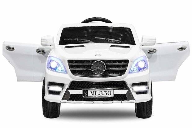 Elektrische Kinderauto Mercedes Benz ML350 Wit 12V Met Afstandsbediening