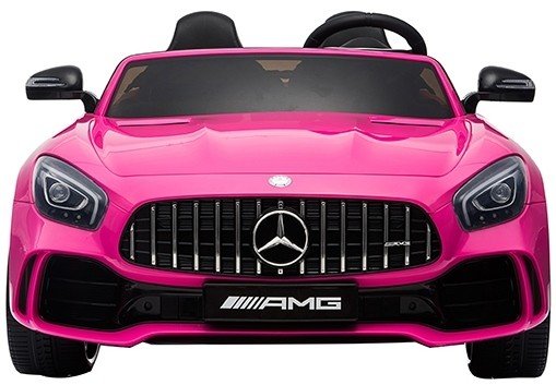 Elektrische Kinderauto Mercedes Benz GT R Roze 2 Persoons Auto 24V Met Afstandsbediening FULL OPTIONS