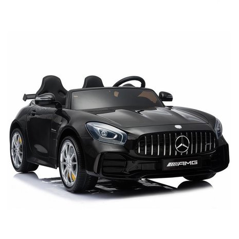 Elektrische Kinderauto Mercedes Benz GT R Zwart 2 Persoons Auto 24V Met Afstandsbediening FULL OPTIONS