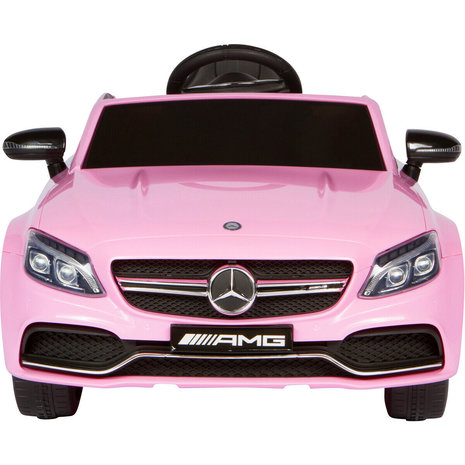 Elektrische Kinderauto Mercedes-Benz C63 AMG Roze 12V Met Afstandsbediening FULL OPTION