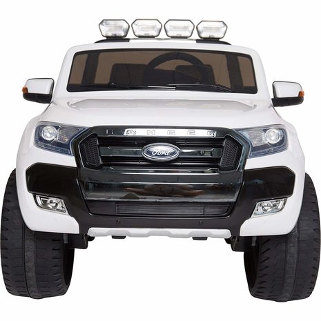 Elektrische Kinderauto Ford Ranger F650 4x4 Wit 2 persoons 24V MP4 Scherm Met Afstandsbediening FULL OPTION