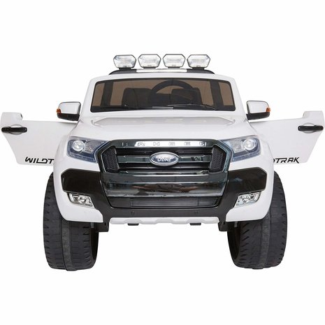 Elektrische Kinderauto Ford Ranger F650 4x4 Wit 2 persoons 24V MP4 Scherm Met Afstandsbediening FULL OPTION