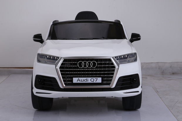 Elektrische Kinderauto Audi Q7 Wit 12V Met Afstandsbediening 