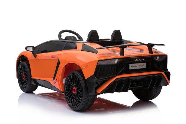 Elektrische Kinderauto Lamborghini Aventador SV Oranje 12V Met Afstandsbediening 