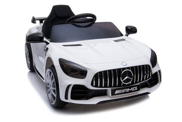 Elektrische Kinderauto Mercedes-Benz GTR AMG Wit 12V Met Afstandsbediening FULL OPTIONS