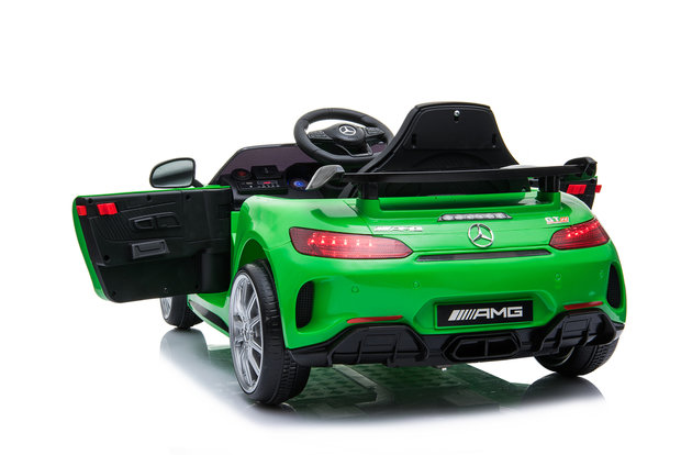 Elektrische Kinderauto Mercedes-Benz GTR AMG Groen 12V Met Afstandsbediening FULL OPTIONS