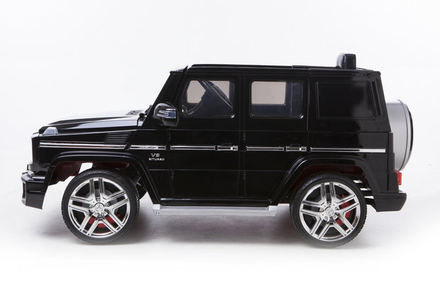 Elektrische Kinderauto Mercedes-Benz G63 AMG Zwart 12V Met Afstandsbediening FULL OPTION