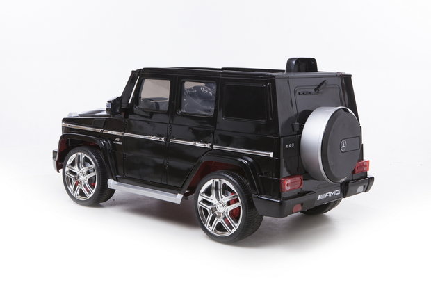 Elektrische Kinderauto Mercedes-Benz G63 AMG Zwart 12V Met Afstandsbediening FULL OPTION