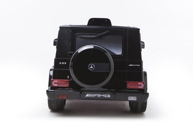 Elektrische Kinderauto Mercedes-Benz G63 AMG Zwart 12V Met Afstandsbediening FULL OPTION