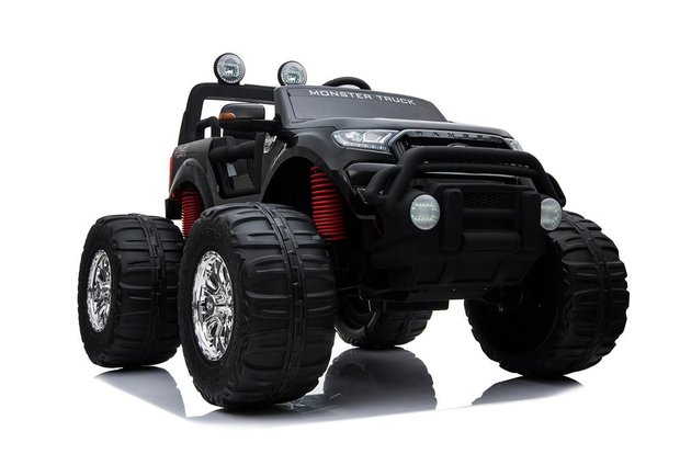 Elektrische Kinderauto Ford Monster Truck 4x4 - Zwart met Mp4 Scherm en Afstandsbediening FULL OPTION