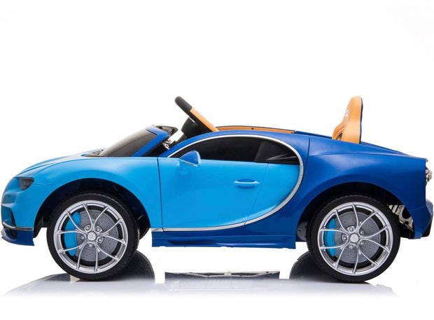 Elektrische Kinderauto Bugatti Chiron 12V met Afstandsbediening - Blauw