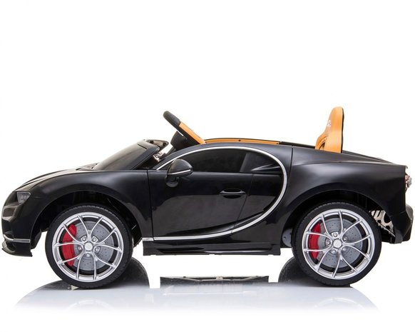 Elektrische Kinderauto Bugatti Chiron 12V met Afstandsbediening - Zwart 