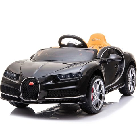 Elektrische Kinderauto Bugatti Chiron 12V met Afstandsbediening - Zwart 